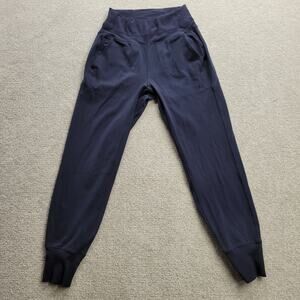 Athleta Women’s XS High-Rise Venice Joggers Blue Activewear with Pockets